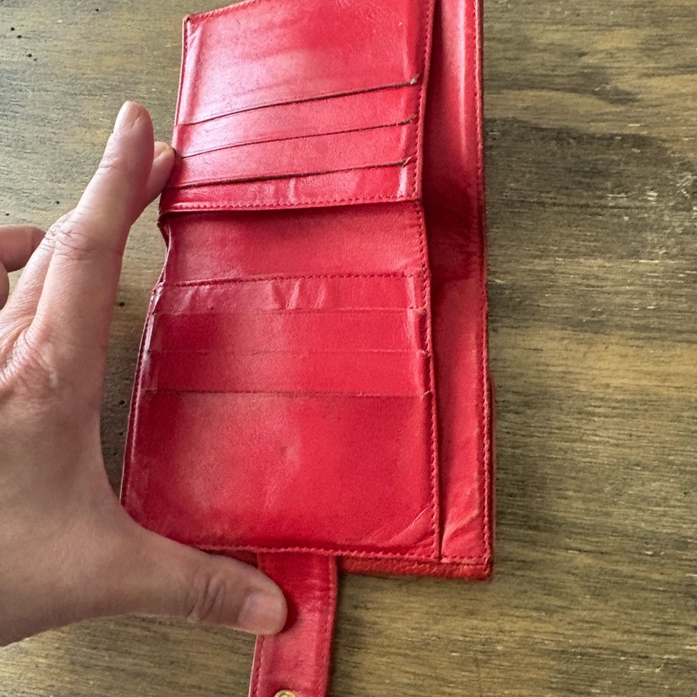 VINTAGE CHANEL WALLET Red Italy - Picture 4 of 17